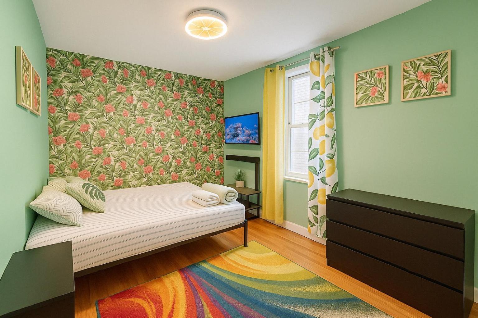 Apartamento Tropical Comfort Room In Harlem Cozy Stay With Snacks & Style